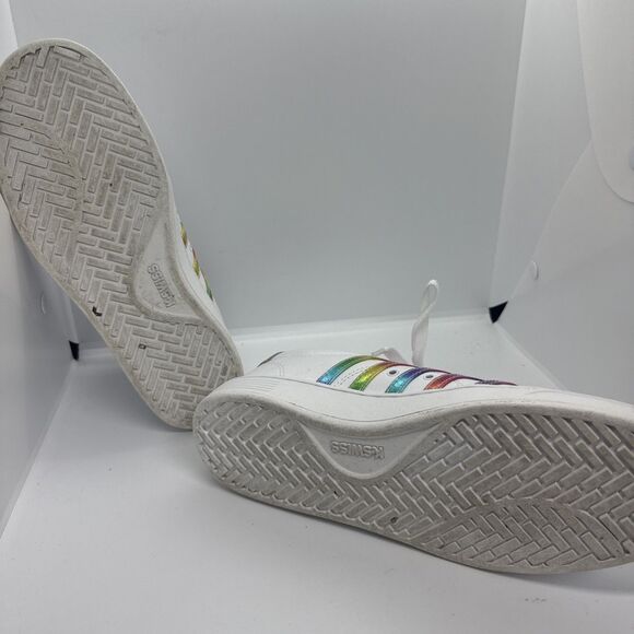 K-Swiss Court Pro II CMF sneakers with a white and pastel rainbow Women’s Size 9 - Picture 8 of 8